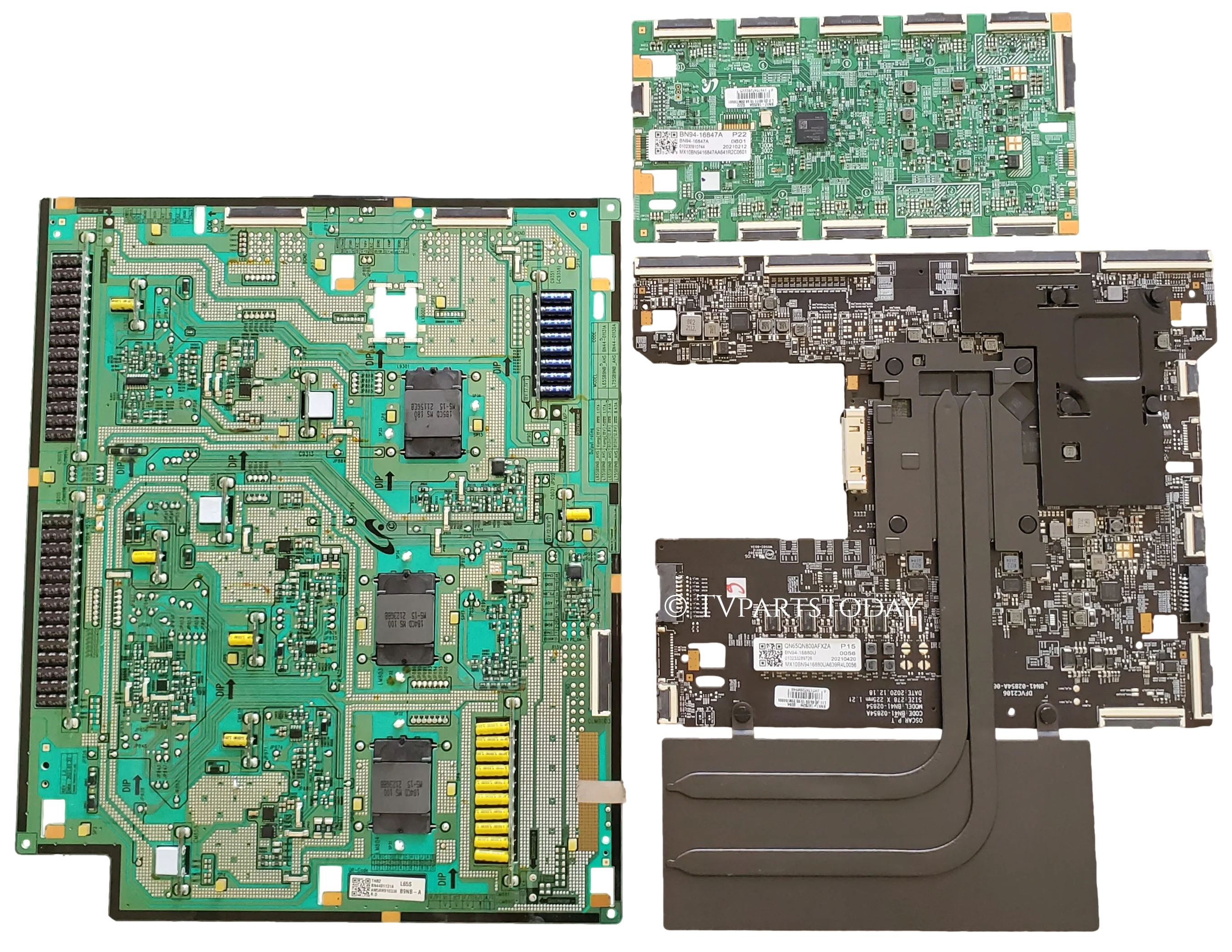 QN65QN800AFXZA Samsung TV Repair Parts Kit, BN94-16880U Main Board, BN44-01131A VSS, BN94-16847A LED Driver, QN65QN800AFXZA
