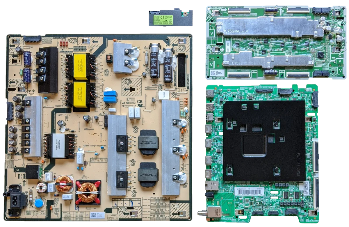 QN75Q80RAFXZA Samsung TV Repair Parts Kit, BN94-14060B Main board, BN44-00983A Power Supply, BN44-00979A LED Driver, BN59-01314A Wifi, QN75Q80RAFXZA, QN75Q80RAFXZA FA02