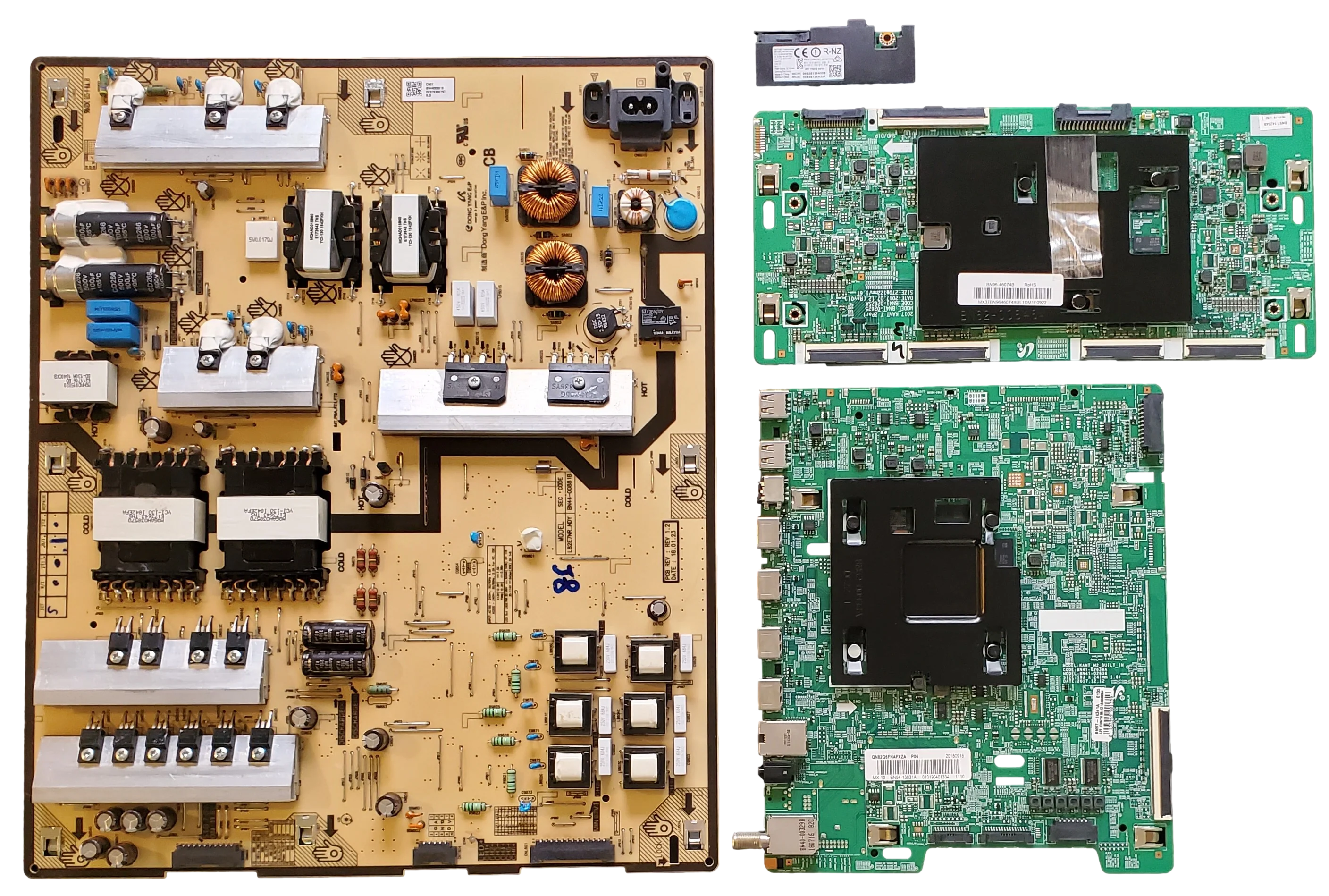 QN82Q6FNAFXZA Samsung TV Repair Parts Kit, BN94-13031A Main Board, BN44-00881B Power Supply, BN96-46074B T-Con, BN59-01264B Wifi, QN82Q6FNAFXZA