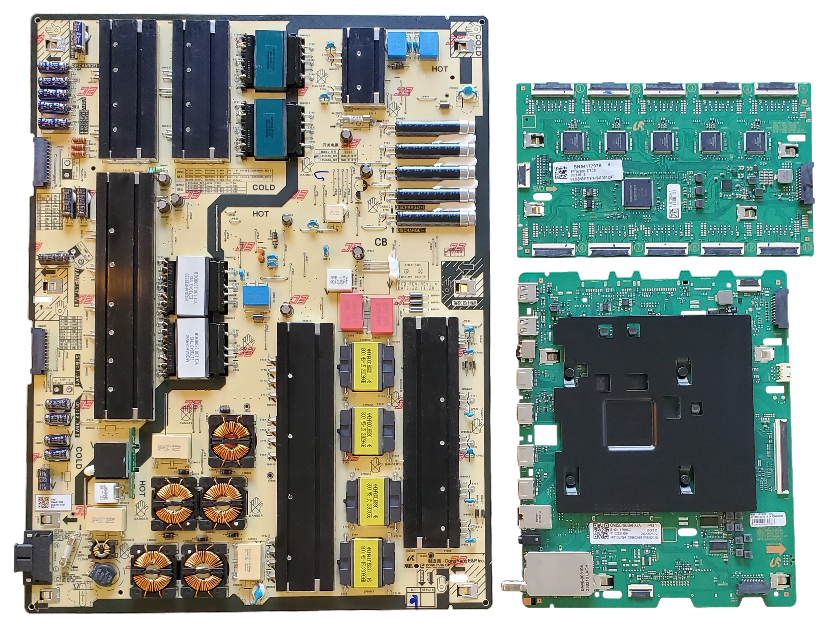 QN85QN90BAFXZA Samsung TV Repair Parts Kit, BN94-17996C Main Board, BN44-01167B Power Supply, BN94-17797A LED Driver, QN85QN90BAFXZA AK06, QN85QN90BDFXZA