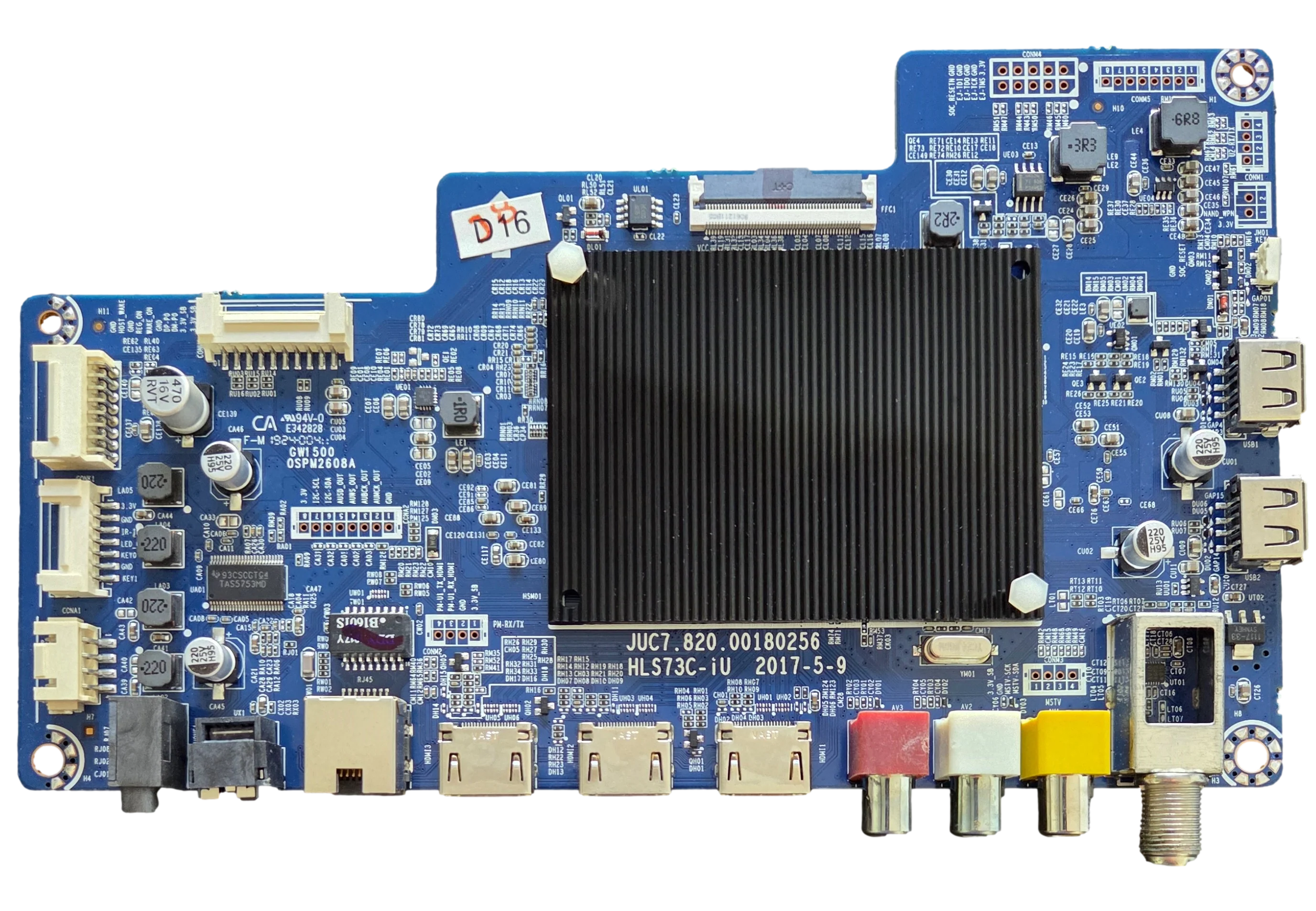 RTRU5527-US-MAIN, RCA Main Board, JUC7.820.00180256, HLS73C-IU, RTRU5527