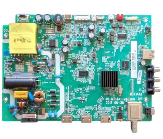 T8-3MS6014-MA200AA Onn Main Board, V8-ST14K01-LF1V8111, 40-MT14A1-MAE5HG, MST14A1, 100012584