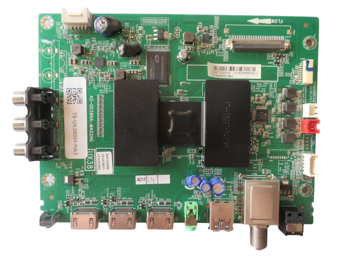 T8-UX38004-MA6 Insignia Main Board, MA6 Main, 40-UX38NA-MAG2HG, UX38004-MA6, NS-48DR510NA17, NS48DR510NA17