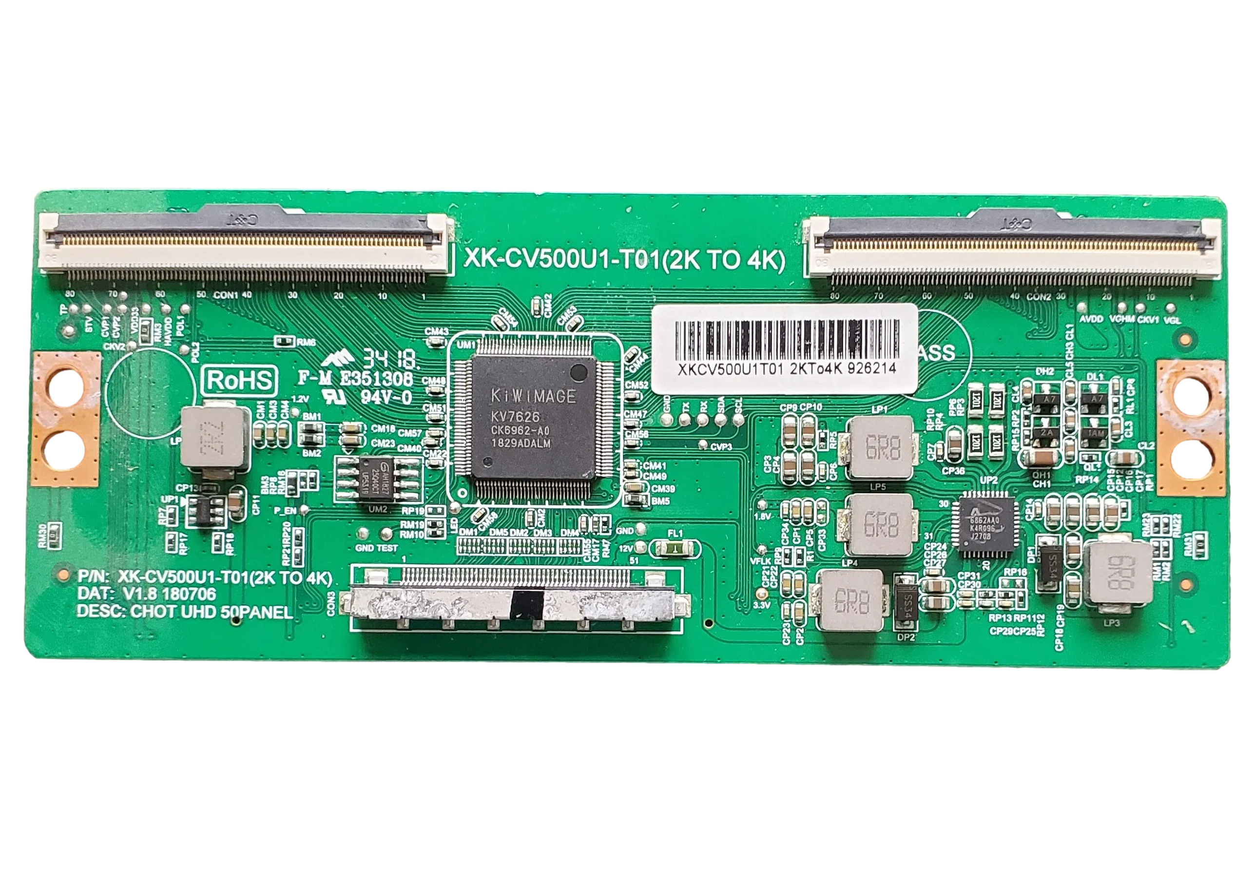 XK-CV500U1-T01, Element T-Con Board, XK-CV500U1-T01(2K TO 4K), E2SW5018