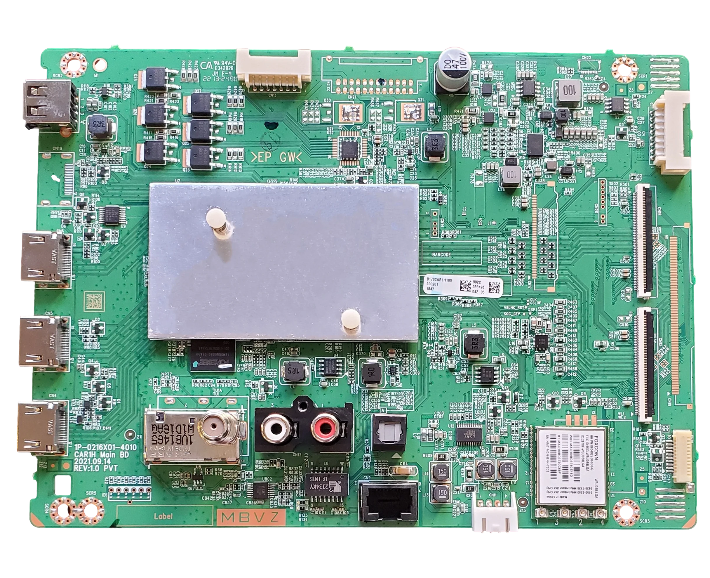 Y8389902C Vizio Main Board, 1P-0216X01-4010, 0170CAR1H100, V655M-K03
